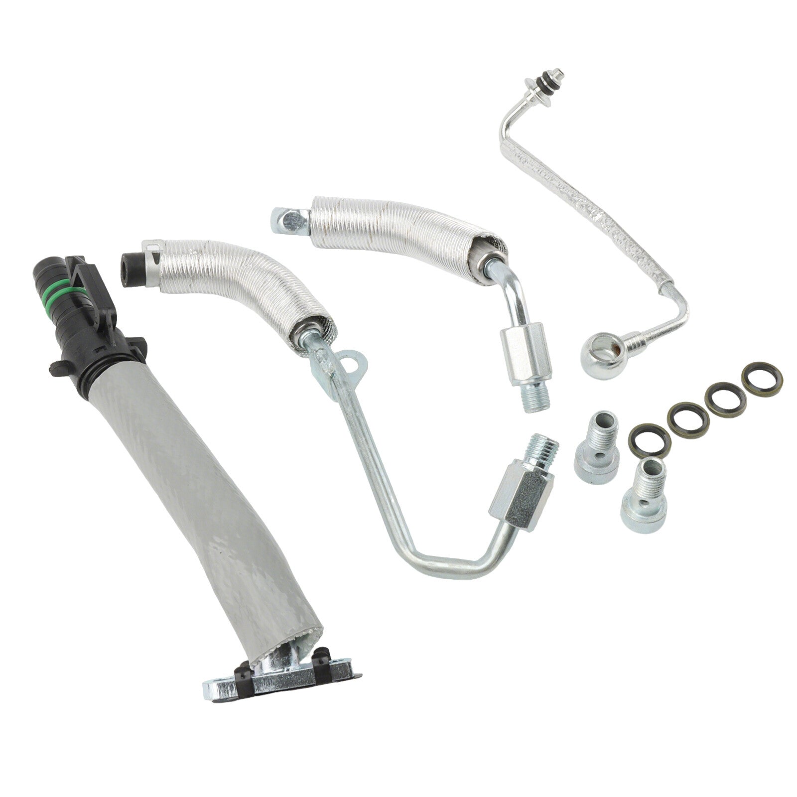 4¡Á For Turbo Oil Return Drain Oil Feed Pipe Kit for Chevy for Cruze Sonic 1.4L 25198546
