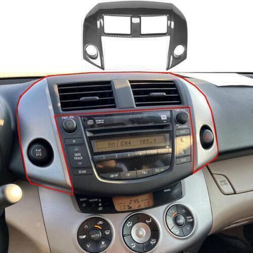 1P Carbon Fiber Grain Middle Console Navigation Frame Trim for Toyota RAV4 06-12