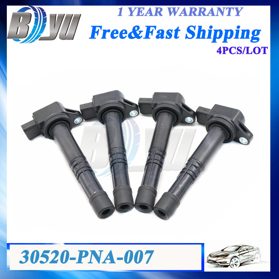 4PCS 30520-PNA-007 Ignition Coil for Honda Accord for Civic Element for ACURA CSX 2.0L