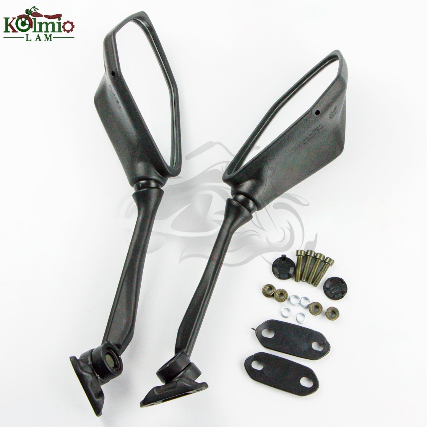 Fit for Kawasaki 400 EX400 2018-2023 Black Longer Rearview Side Mirrors