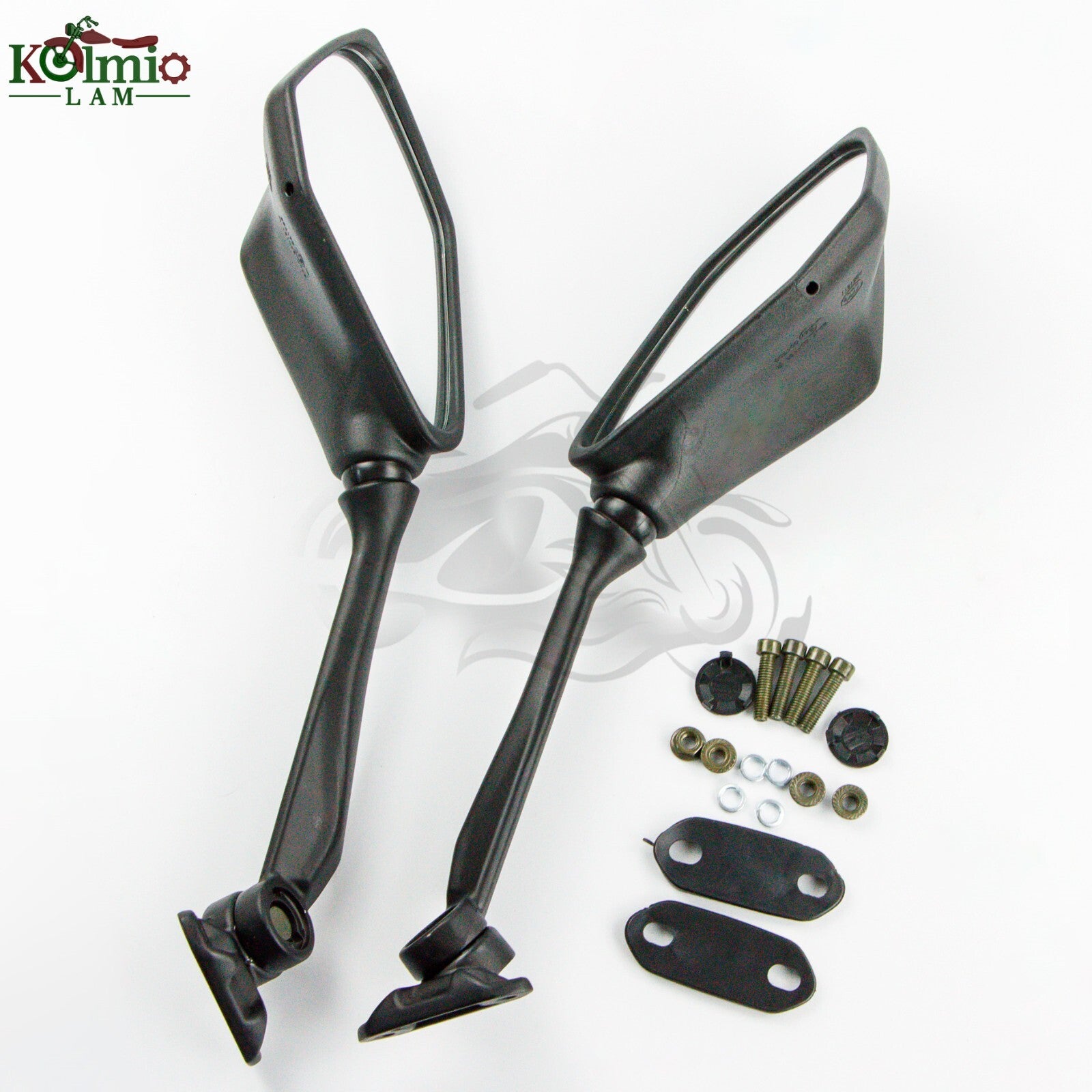 Fit for Kawasaki 400 EX400 2018-2023 Black Longer Rearview Side Mirrors