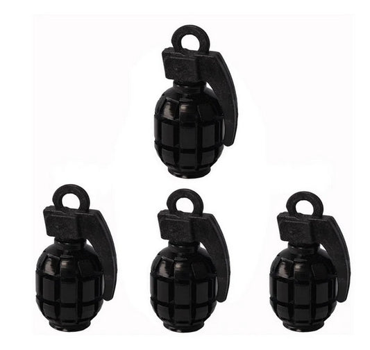 4-piece car tire valve cover rod air dust cover, dustproof and rustproof, black, suitable for Honda .