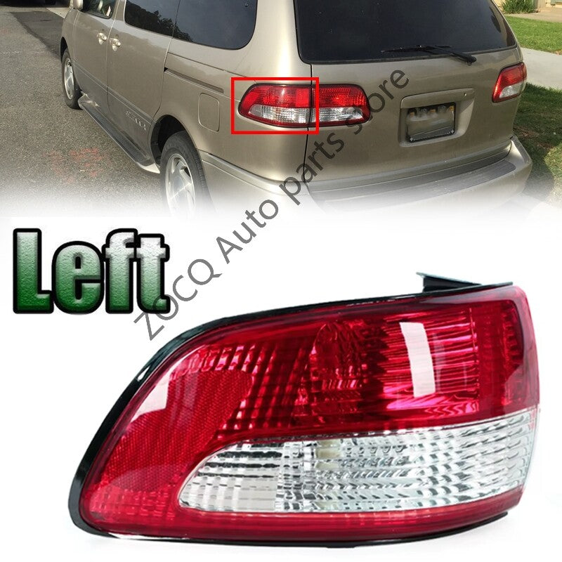 Left Outer Rear Bumper Tail Light Brake Stop Lamp for Sienna 2001-2004 v