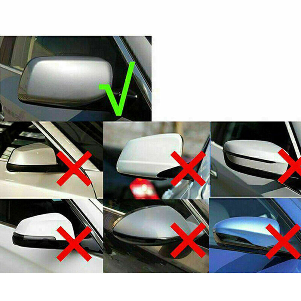 for BMW E60 E61 2004-2007 05 06 Pair Glossy Black Rear View mirror Cover Shell Q
