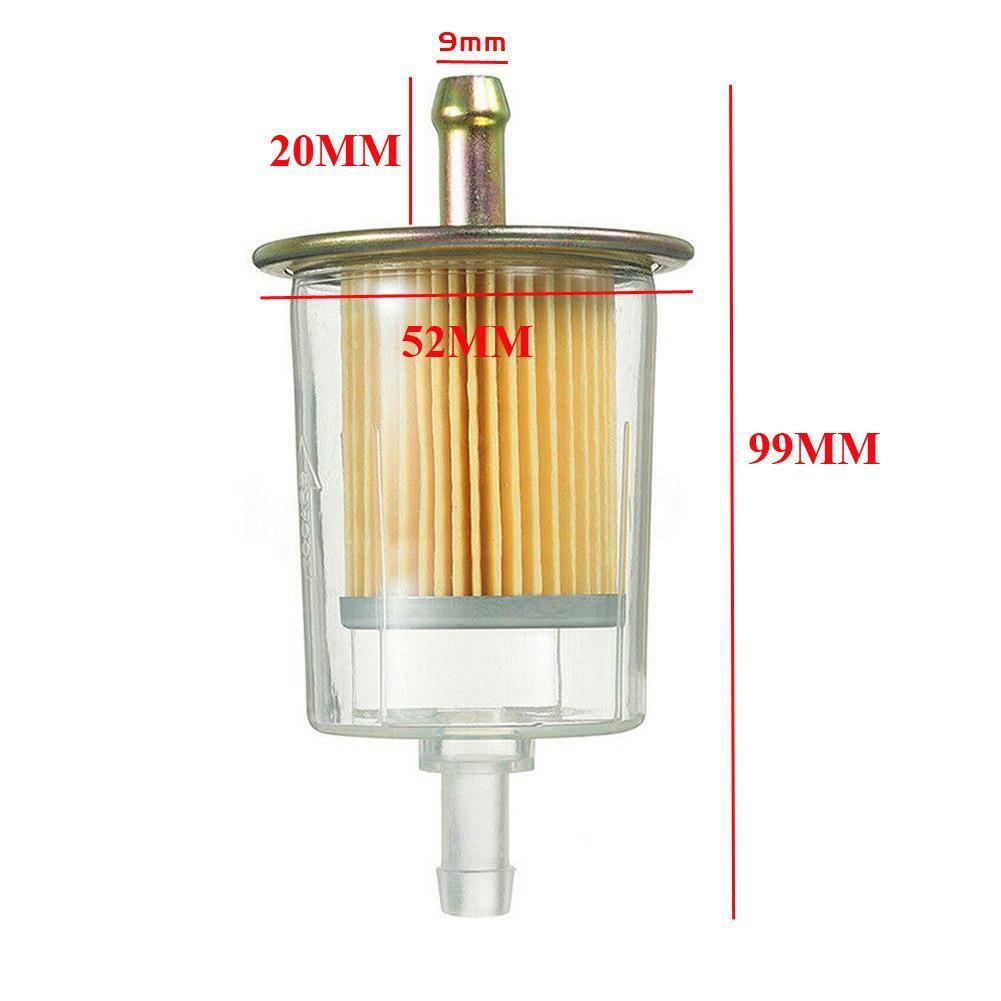 5-piece universal transparent 5/16-inch 8mm inline gas fuel filter separator tank hose pump