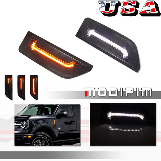 A LED side marker light turn signal light is suitable for Mustang Sport 2021-2024- v