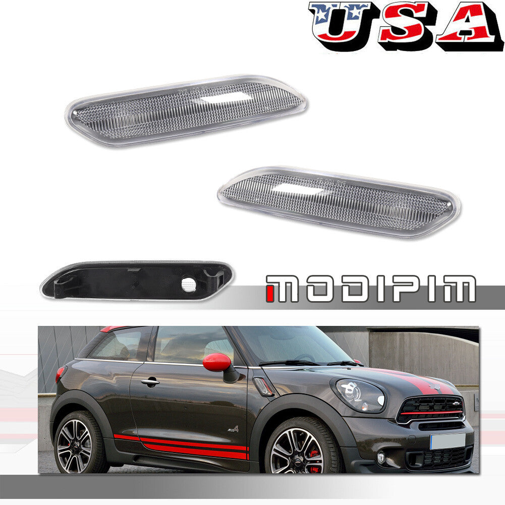 Suitable for Mini Cooper Countryman 12-17 R60 R61 transparent lens side marker light protective cover set- v