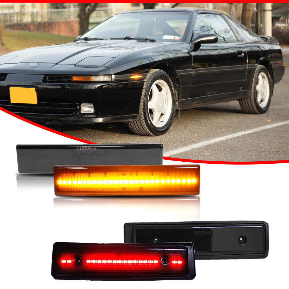 Front and rear bumper LED side marker signal lights for Celica from 1986 to 1989- v
