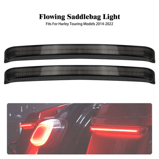 Smoke Saddlebag Turn Signal Brake Light Fit for Harley Road Electra Glide 14-23 Q