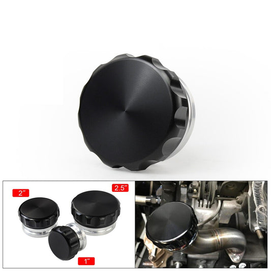 1 25.4mm Aluminum Weld On Filler Neck And Oil Fuel Water Tank Cap Black