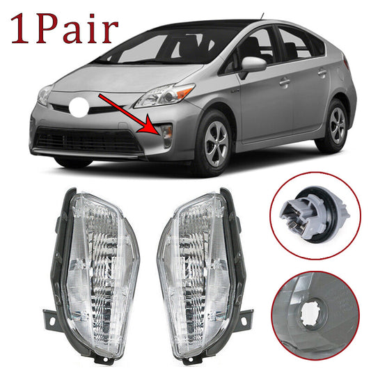 2pcs Front Daytime Running Turn Signal Lamp for Toyota Prius V 2012-2014 No Bulb