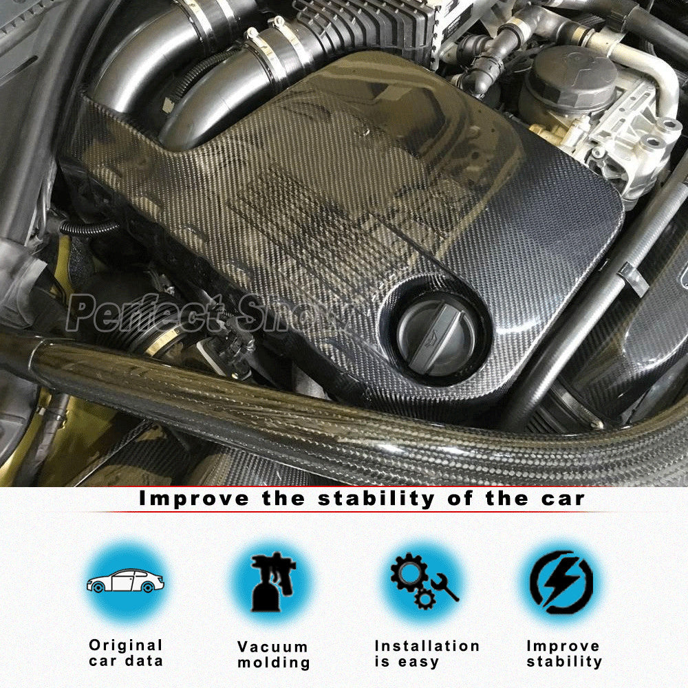 Fit for BMW F80 M3 F82 F83 M4 2014-19 Real Carbon Fiber Front Hood Engine Cover