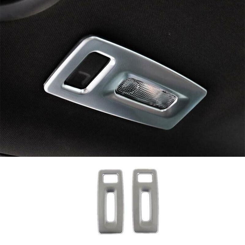 Rear Reading Light Cover Trim 2PCS Fit for Ford Explorer 2011-2019 Matte Silver