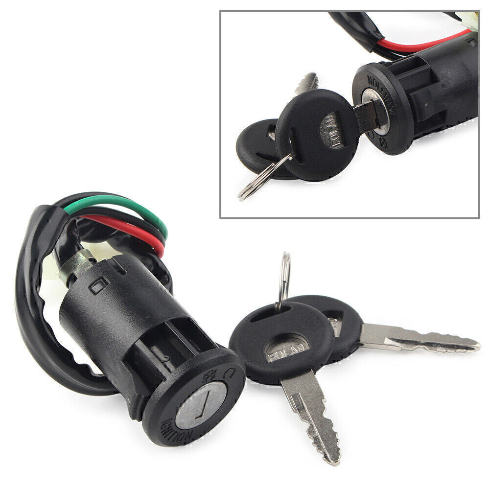 Motorcycle Security 4 Wires Ignition Switch Lock with 2 Keys Set for Honda CG125 Q