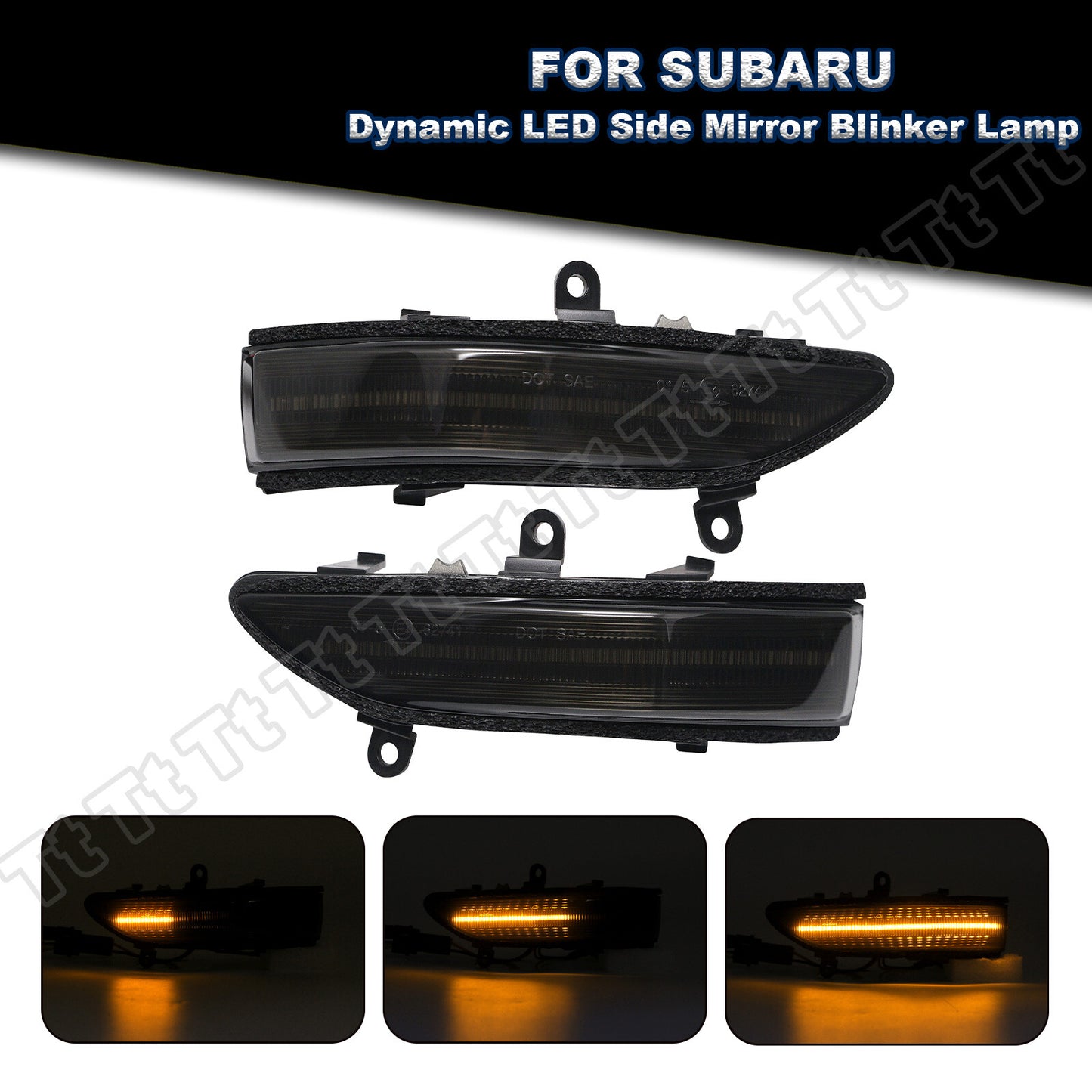 Sequential Side Mirror Signal Lights for 08-14 for Subaru Impreza WRX STI Forester- v