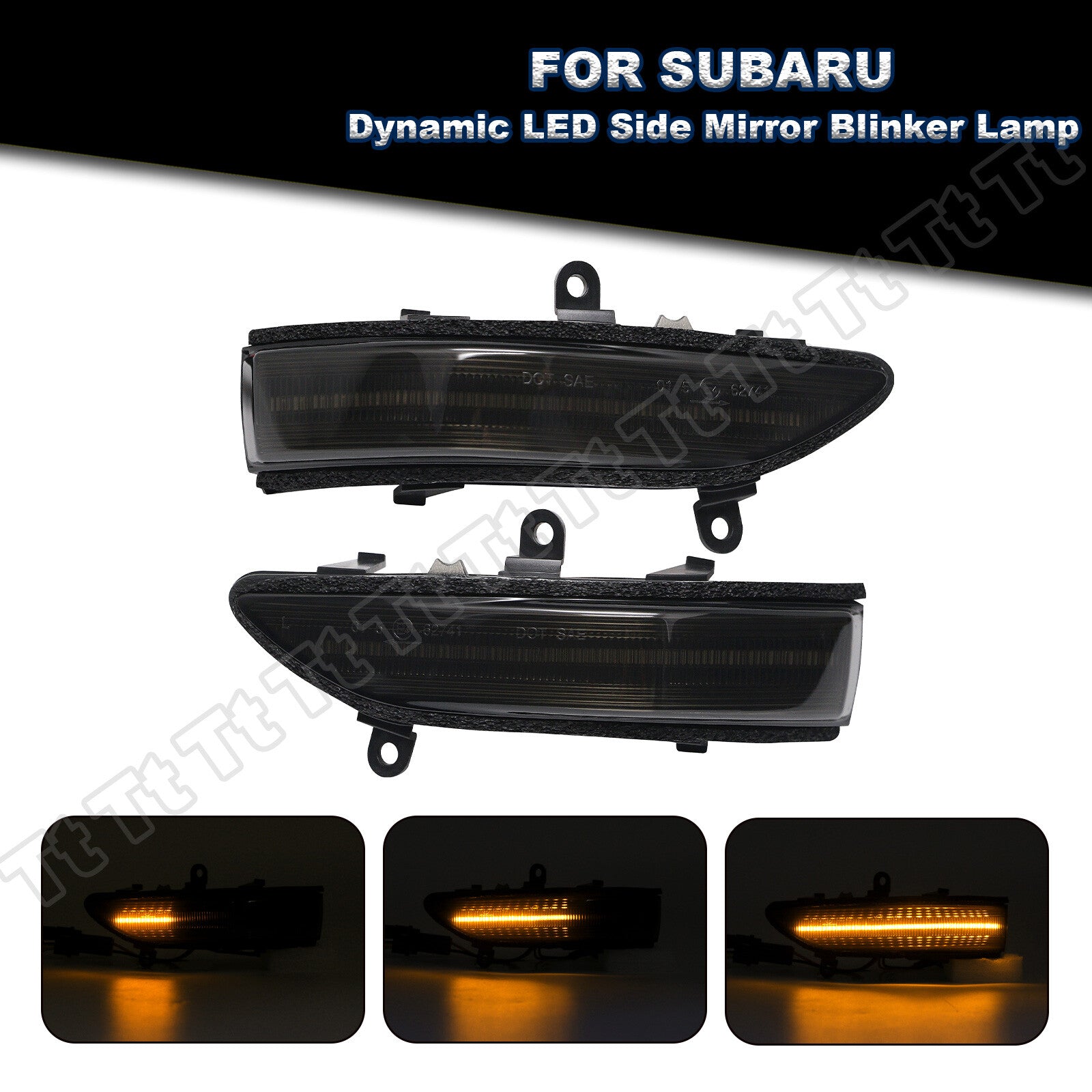 Sequential Side Mirror Signal Lights for 08-14 for Subaru Impreza WRX STI Forester- v
