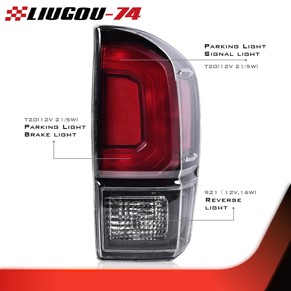Tail light black right side suitable for 16-21 for Tacoma all models TRD PRO- v
