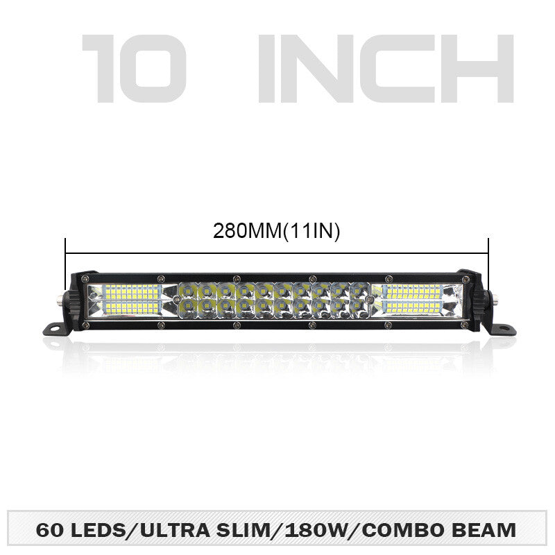 10inch 180W LED Dual Row Super Slim LED Light Bar for Truck Offroad ATV