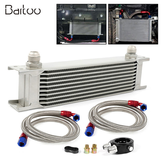 10 Rows Oil CoolerKit Universal Engine Transmission AN10 10AN Aluminium Alloy Q