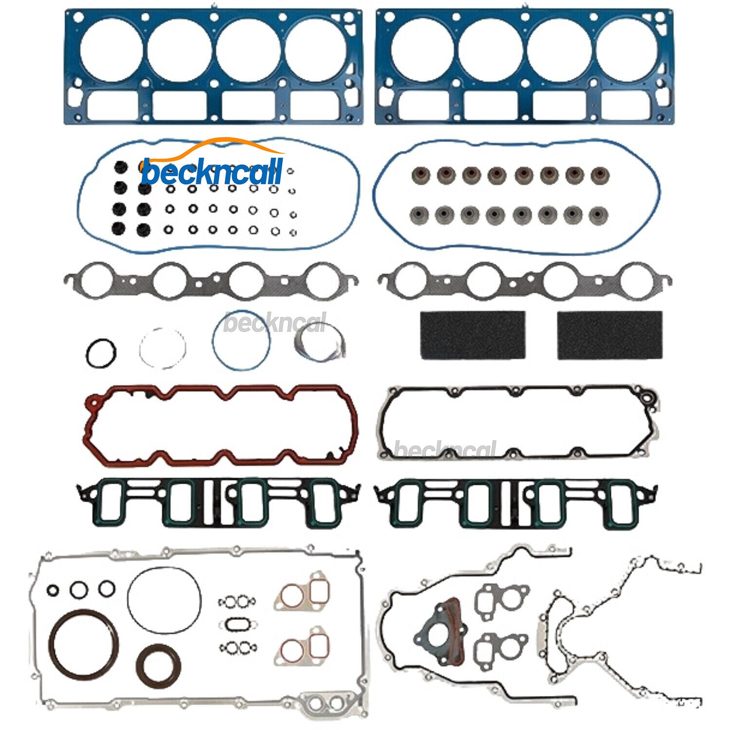 Full Gasket Set Fit 07-14 for Cadillac for Chevrolet for GMC for Sierra 1500 for Yukon 6.0 6.2 VIN Y