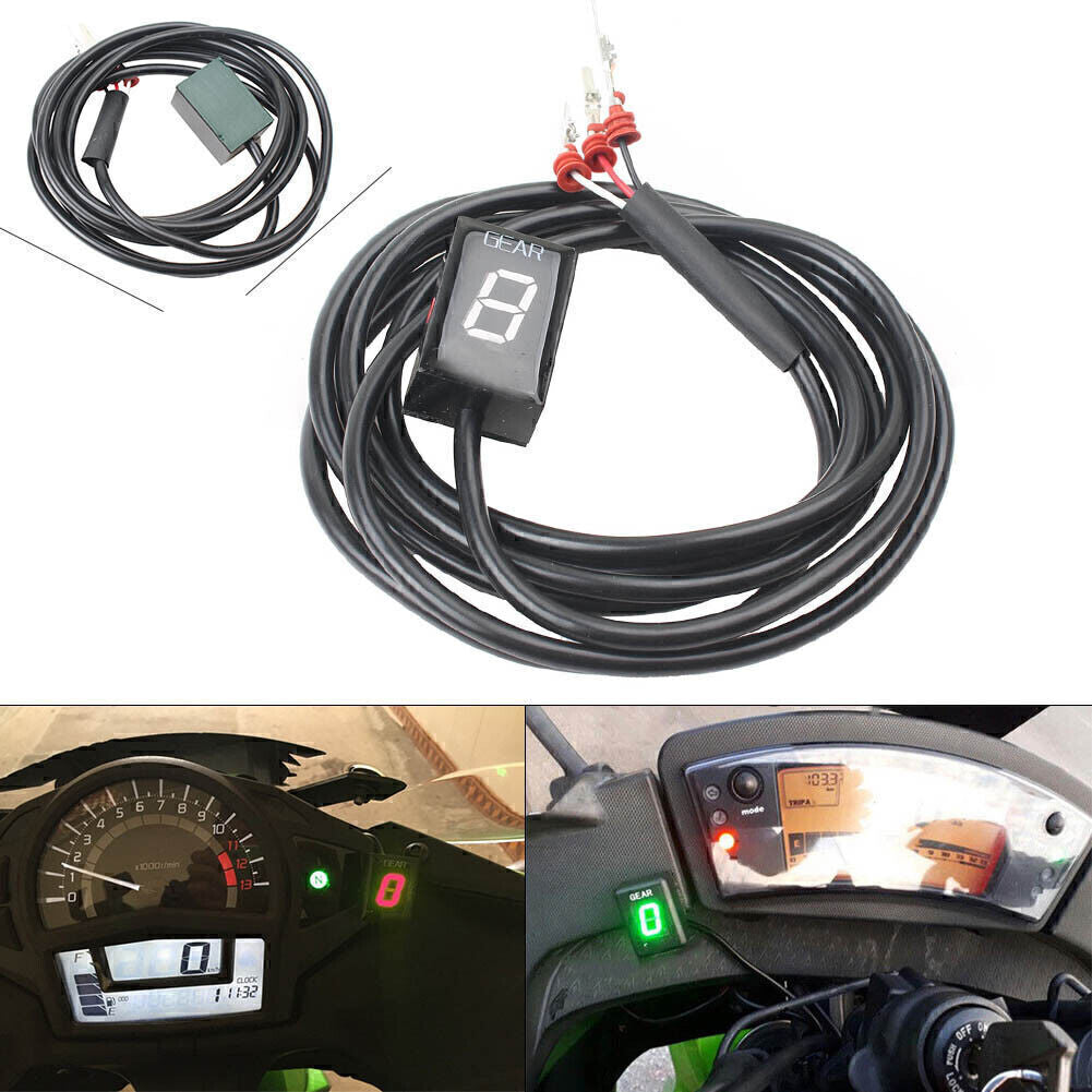 Gear Indicator Red LED Display for Kawasaki 250 300 Z250 Z800 Motorcycle