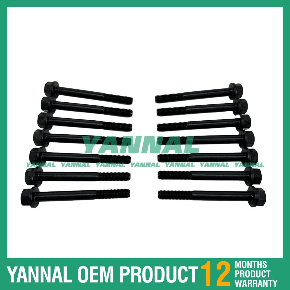 1 set of cylinder head bolts 119515-01200, suitable for 3TNV70 excavator engine parts.
