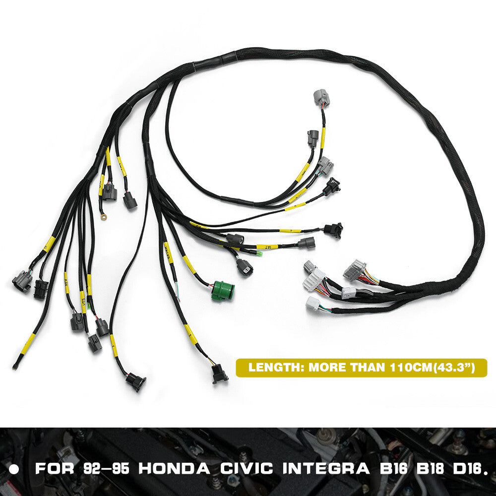 For 1995 for Civic Integra B16 B18 D16 D B-Series Tucked Engine Wiring Harness OBD1