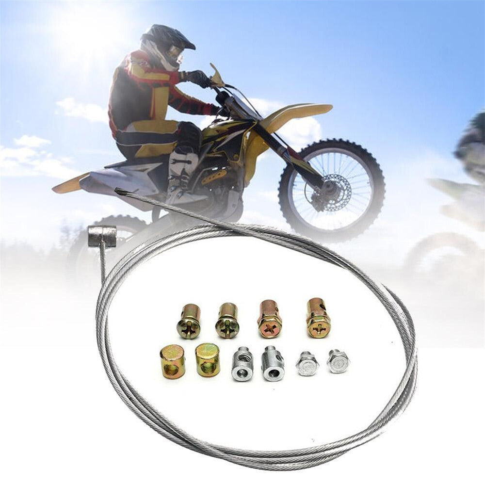 Motorcycle Throttle Clutch Brake Emergency Cable Nuts Repair Kit Set Accessory Q