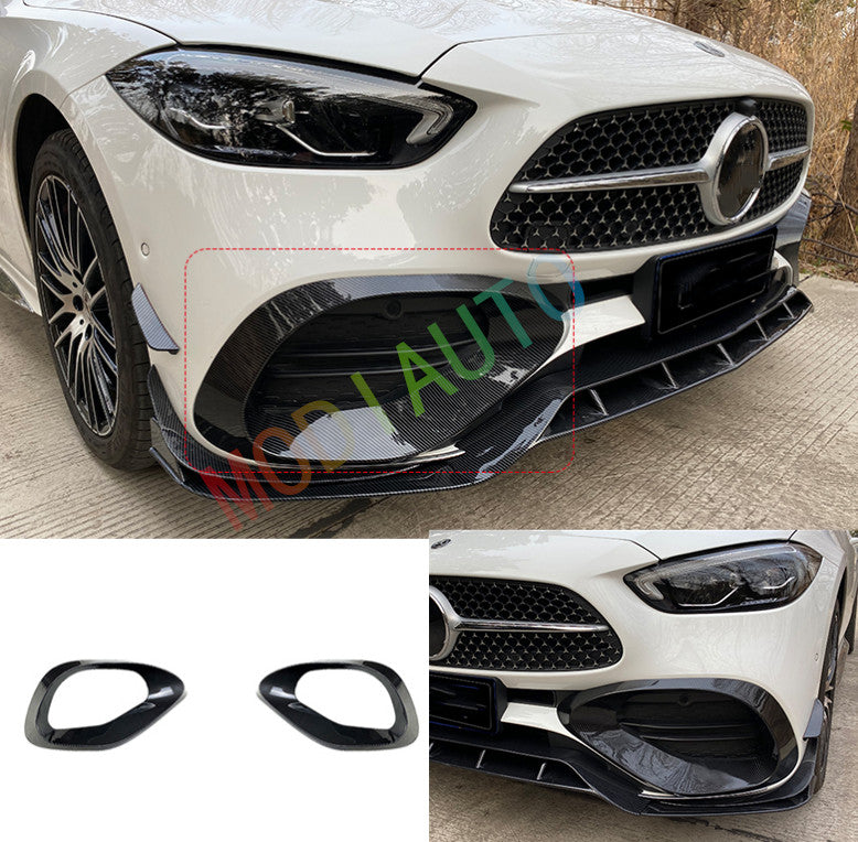 for Benz C-Class W206 2022-2023 Carbon ABS Front fog light frame cover Bezels B n
