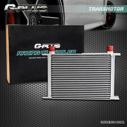25-row 10AN aluminum engine oil cooler, brand new, silver, suitable for general use. Q
