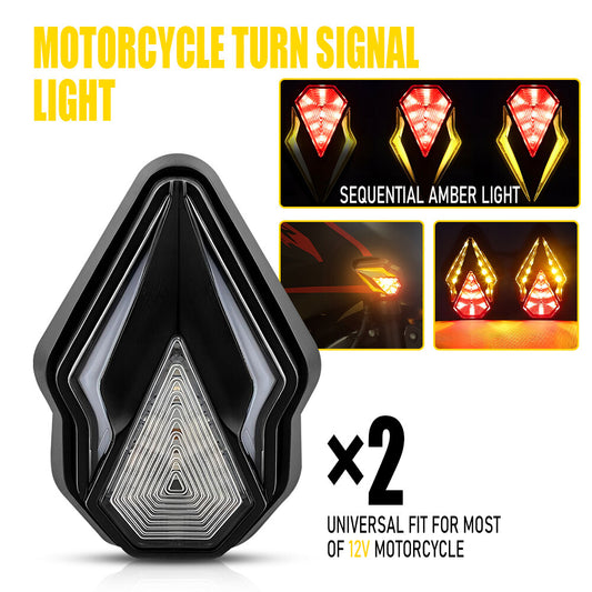 Flush Motorcycle Install Turn Signal Flashing Indicator Led Light DRL Red Amber B- v