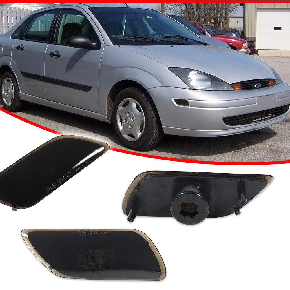 Suitable for Focus 2000-04 smoked front fender side marker light housing cover set- v