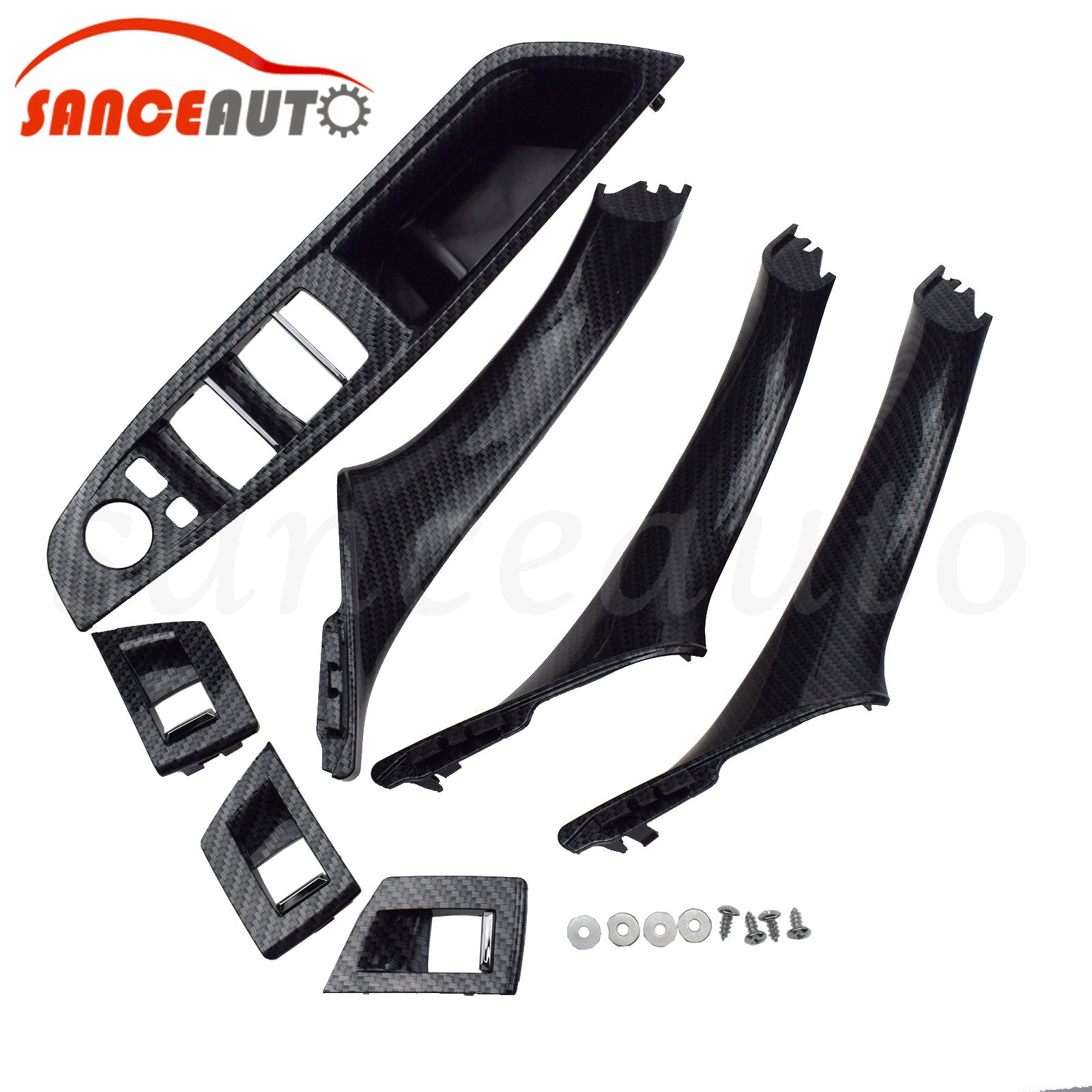 LHD carbon fiber interior door handle panels for 5 F10 F18 10-16 n