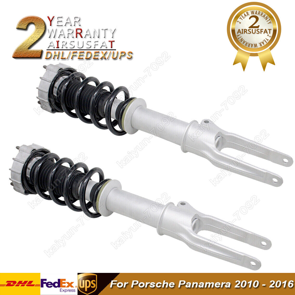 2x for Porsche for Panamera 2010-2016 Front LeftRight Suspension Shock Strut w/EDC