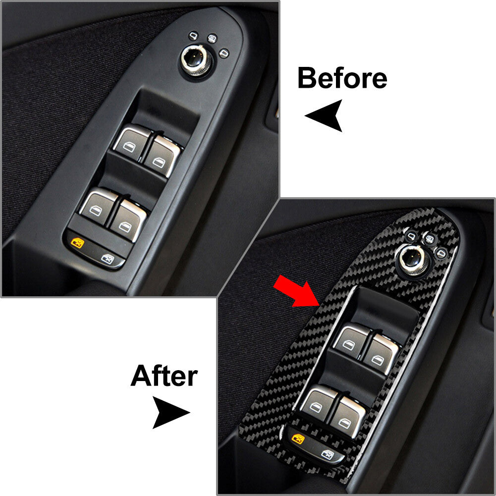 Fit for Audi A4 B8 2008-2014 2015 4 PCS Interior Door Armrest Buttom Cover Trim