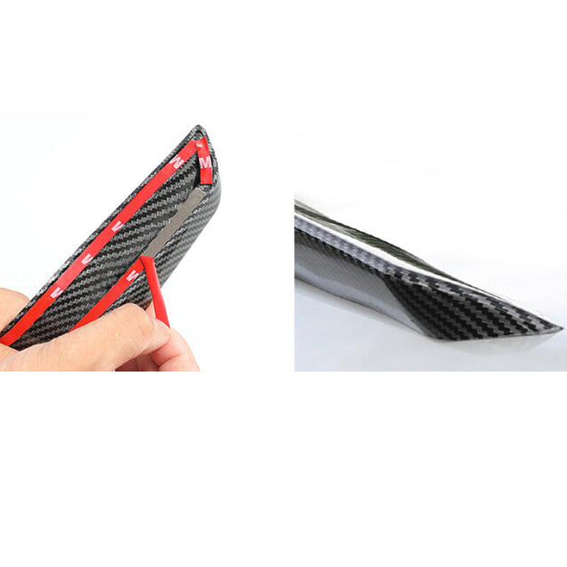 120cm carbon fiber pattern car rear roof trunk boiler wing lip sticker rubber - n