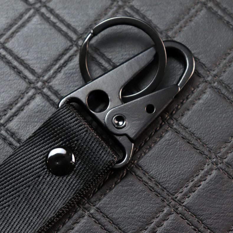 Car keychain metal key ring badge lanyard black for Mugen universal