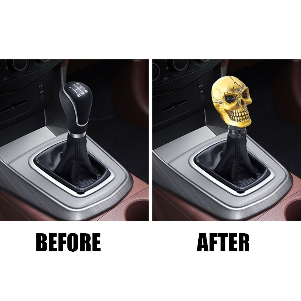 Universal JDM Skull Head Manual Car Gear Shifter Handle n