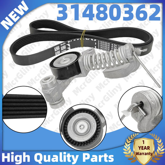 V-belt kit for Volvo V60 S60 V90 S90 V70 XC40 XC90 #31480362 #31430706- n