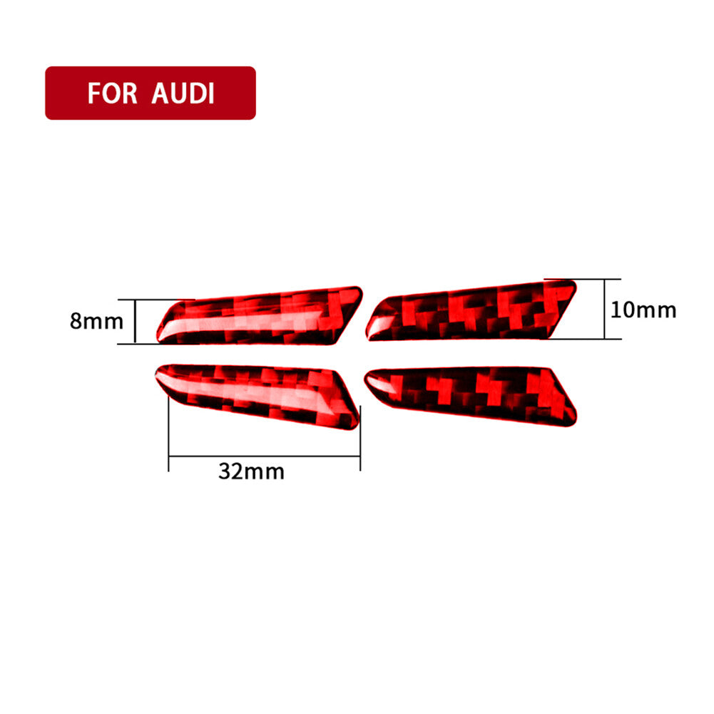 4Pcs red Carbon Fiber Interior Console for Seat Adjustment Cover Trim for Audi for A4 B9