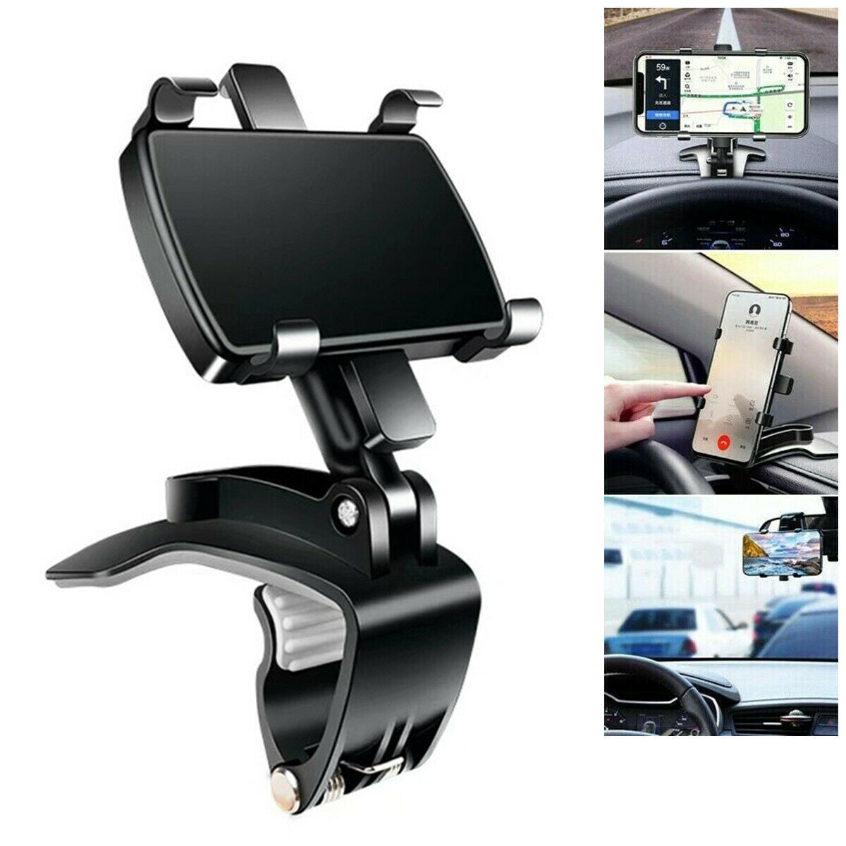 360¡ã Mount Car Dashboard Sun Bezel Mirror Stand for Cell Phone GPS