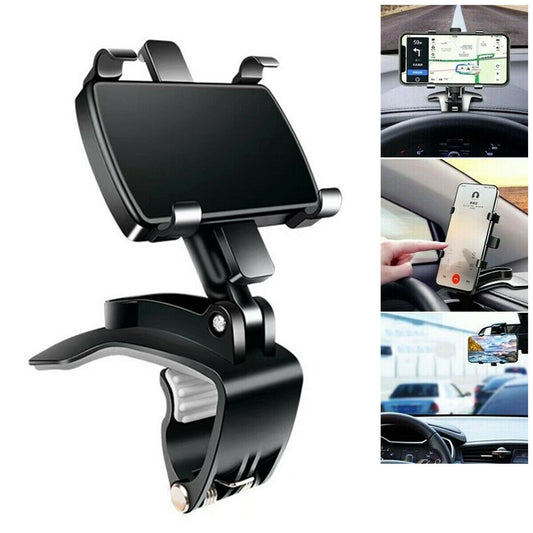 360¡ã Mount Car Dashboard Sun Bezel Mirror Stand for Cell Phone GPS