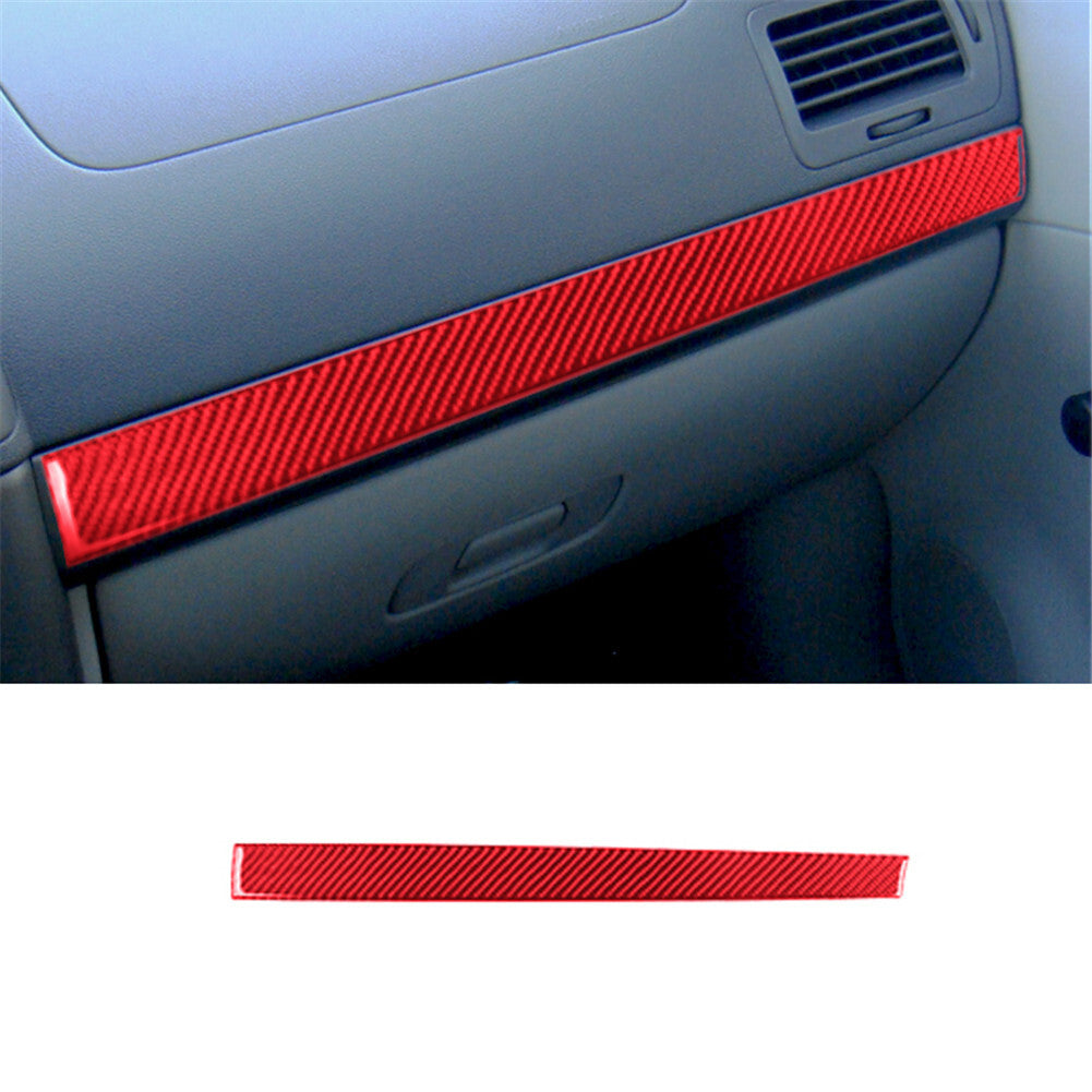 Red Dashboard Lower Trim Strip Cover Carbon Fiber for Chevrolet COBALT 2005-2010