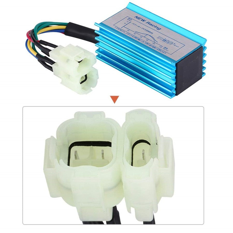 AC CDI Connector 6Pin For CG 125cc 150cc 200cc 250cc ATV Dirt Bike Go Kart Quad Q