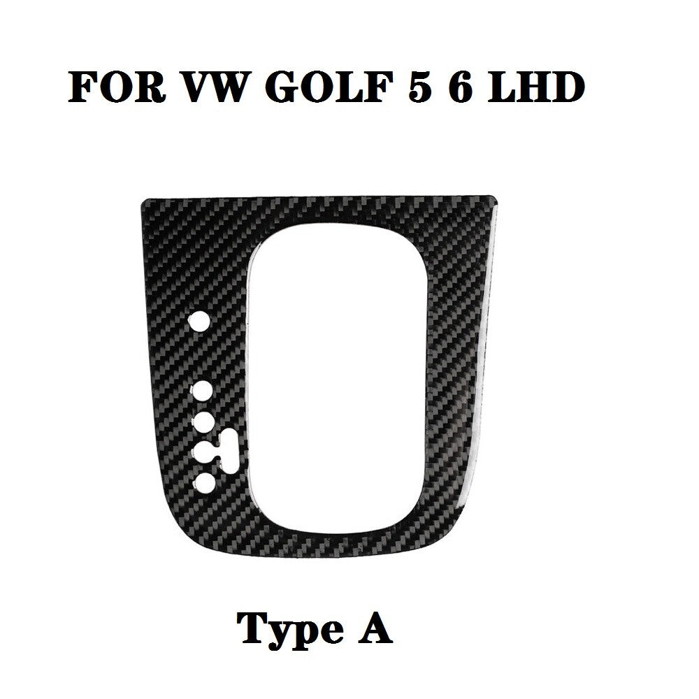 LHD Carbon Fiber Gear Shift Gearbox Panel Cover Type A for 2008-2012 for Golf 5, 6, and GTI. n