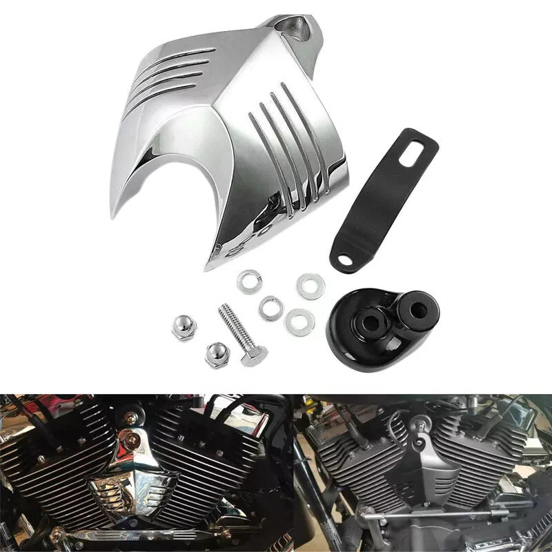 Chrome V-shield Horn Cover for Harley Touring Big Twins V-Rods 1992-2020 Dyna