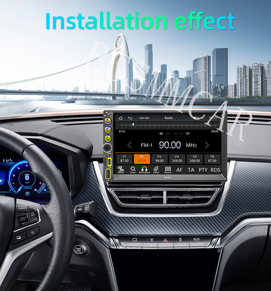 Touch Screen 7in Double 2 DIN Car Stereo MP5 Player Bluetooth Radio AUX Camera