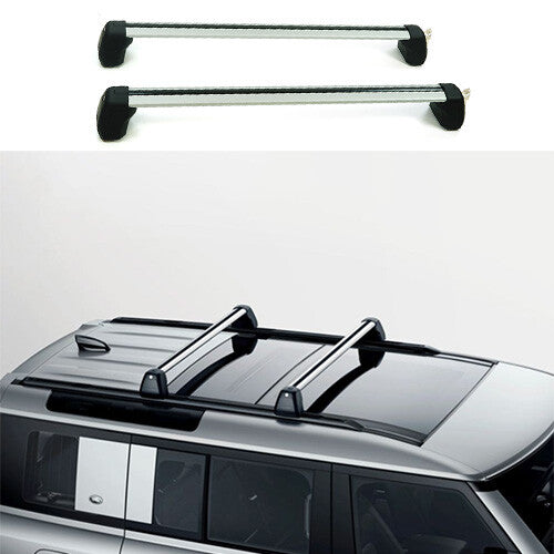 2020-23 Silver Alloy Top Roof Rack Luggage Carrier Rail for Land Rover for Defender