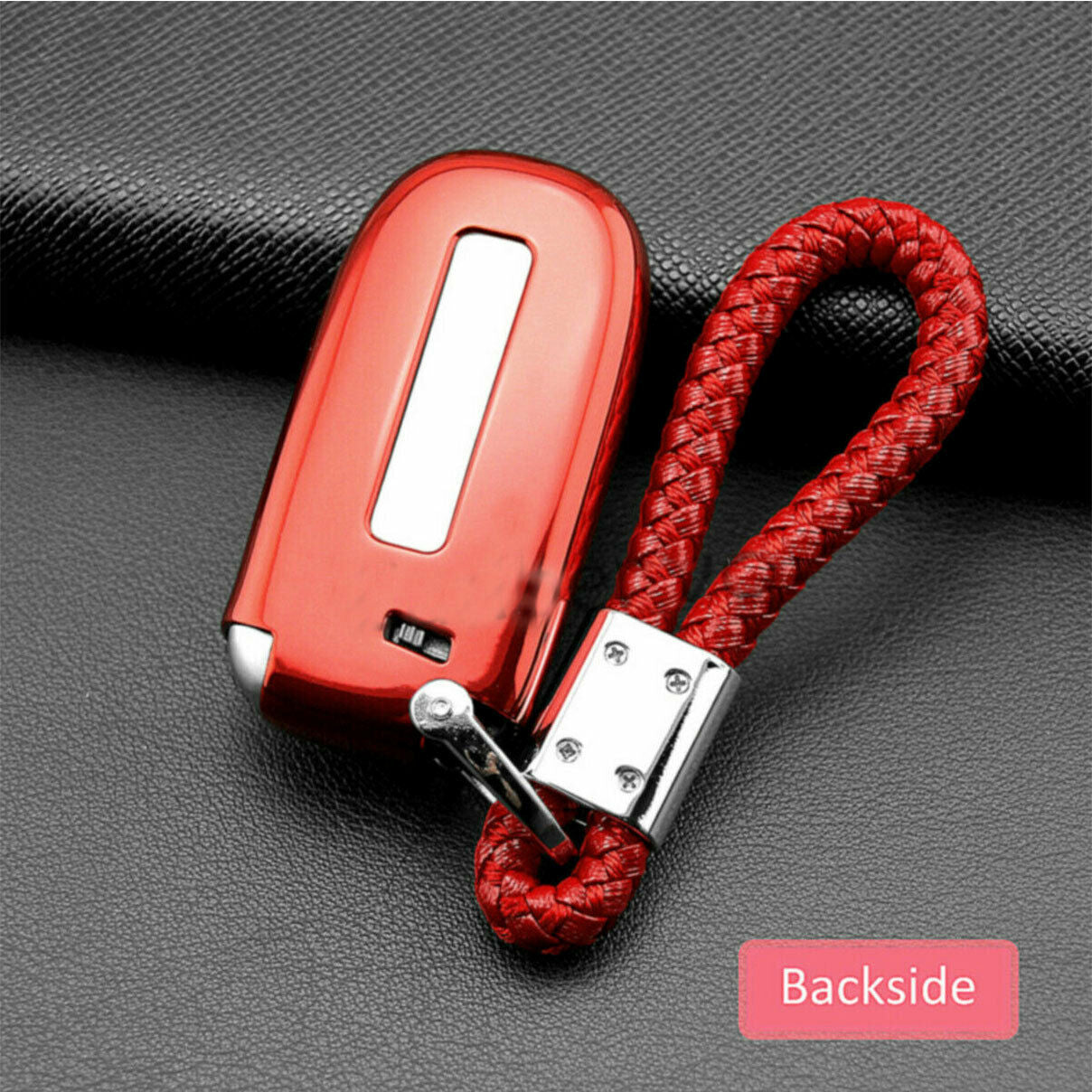 Car Keychain Ring Case for Jeep Grand Cherokee Renegade Compass Red Q