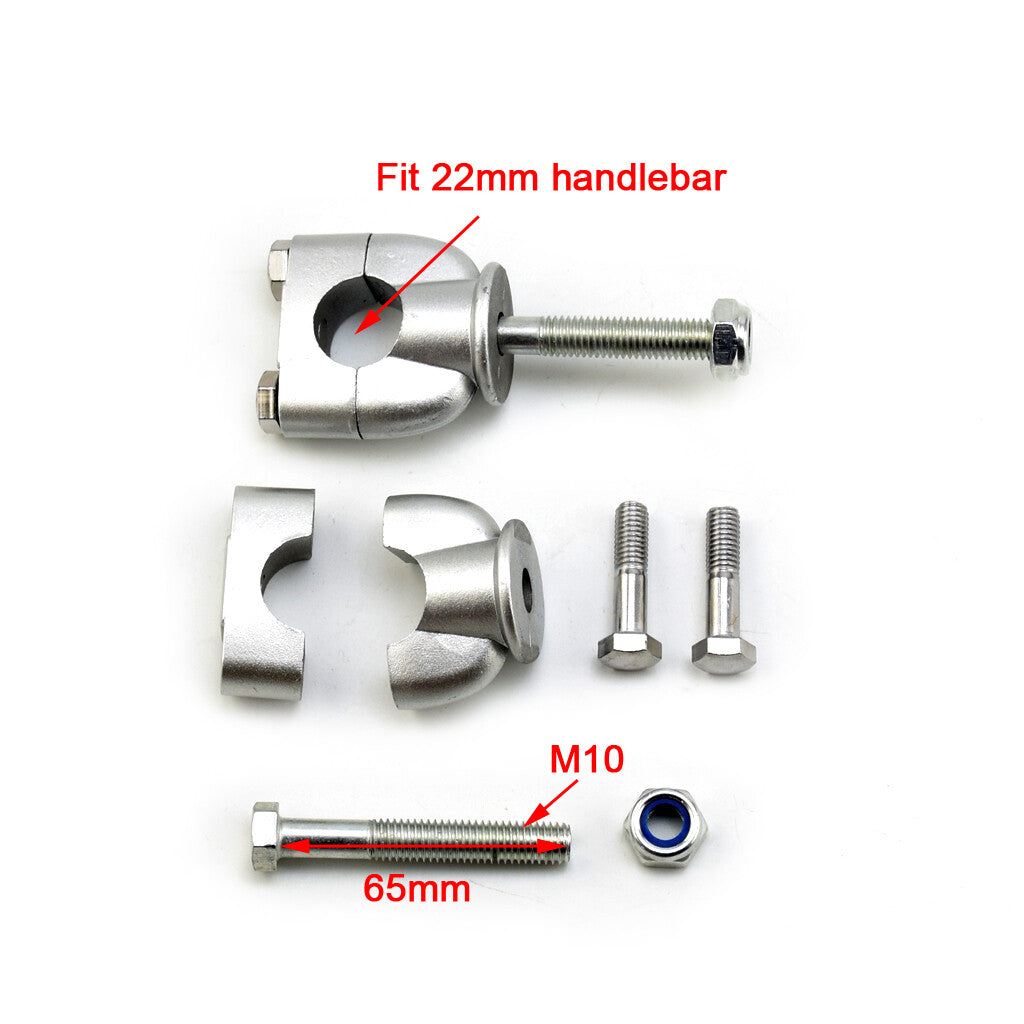 Motorcycle Handlebar Risers Mount Clamps 22mm 7/8 Dirt Pit Bike ATV Scooter